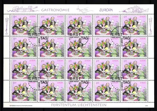 Liechtenstein 1368 gestempelt Kleinbogen / CEPT #HP870