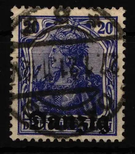 Danzig 4 gestempelt geprüft Infla Berlin #HW368