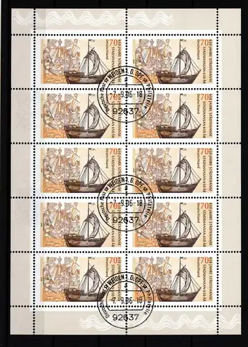 Bund Zehnerbogen 2558 Ersttagsstempel WEIDEN #HP771