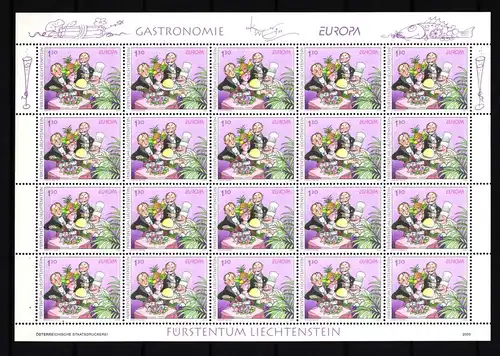 Liechtenstein 1368 postfrisch Kleinbogen / CEPT #HP869