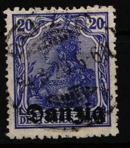 Danzig 4 gestempelt geprüft Infla Berlin #HW357