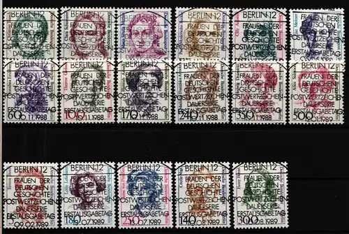 Berlin 788 ff gestempelt Frauen kpl. mit zentrischem Erstagsstempel #HL561