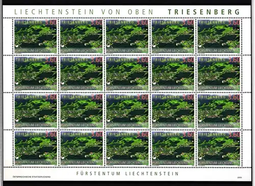 Liechtenstein 1369 postfrisch Kleinbogen / Landschaft #HP867