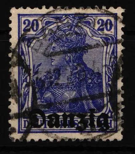 Danzig 4 gestempelt geprüft Infla Berlin #HW364