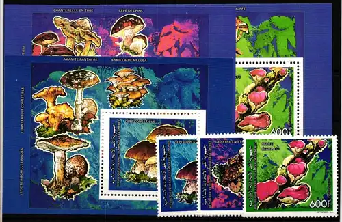 Komoren 982-984 postfrisch Einzelblöcke / Pilze #HQ016