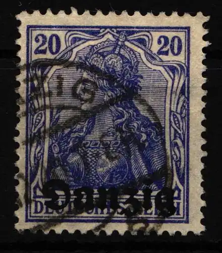 Danzig 4 gestempelt geprüft Infla Berlin #HW383