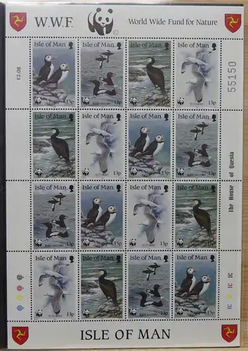 Isle of Man 408-411 postfrisch Kleinbogen WWF #HL018