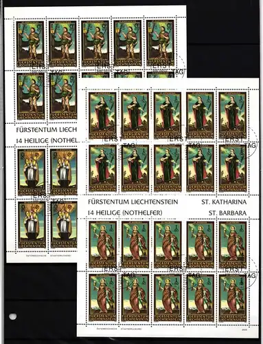 Liechtenstein 1370-1373 gestempelt Zusammendruckbogen / Ersttagsstempel #HP866
