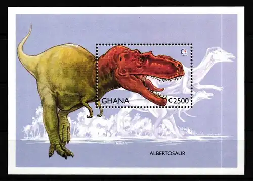 Ghana Block 285 postfrisch Prähistorische Tiere Dinosaurier #HR174