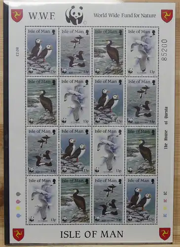 Isle of Man 408-411 postfrisch Kleinbogen WWF #HL019