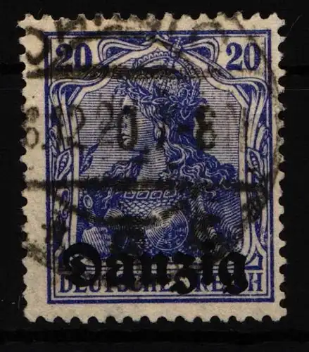 Danzig 4 gestempelt geprüft Infla Berlin #HW362