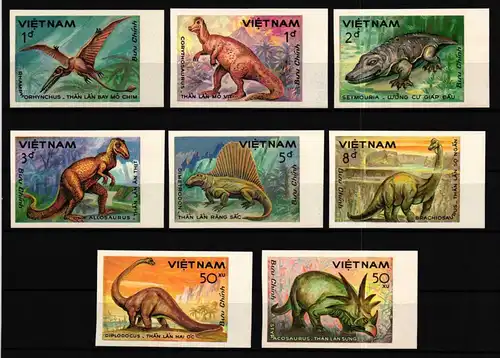 Vietnam 1479-1486 geschnitten postfrisch Prähistorische Tiere Dinosaurier #HR172