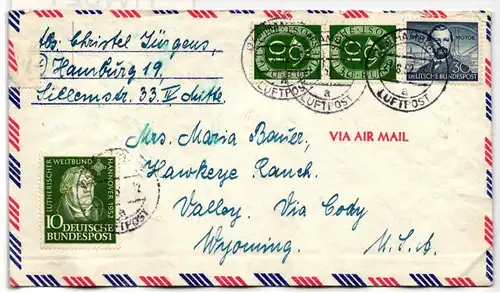 BRD 150 auf Brief als Mischfrankatur portogerecht #HW521