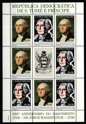 São Tomé und Príncipe 774 A-775 A postfrisch Kleinbogen #HV792