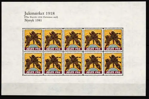 Dänemark aus Jahrgang 1981 postfrisch Kleinbogen aus Julemarken #HP960