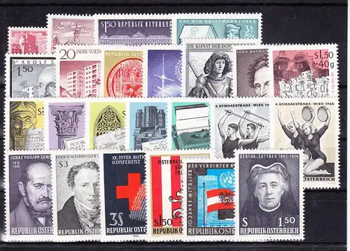 Österreich Jahrgang 1965 mit 1177-1200 postfrisch MNH #HR294