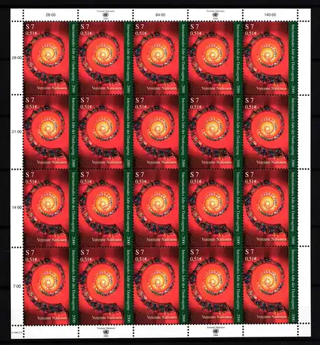 UNO Wien 20er Bogen 302 postfrisch #GW992