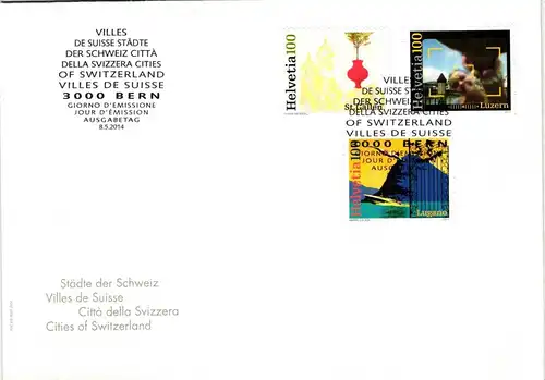 Schweiz Jahrgang 2014 als Ersttagsbrief #HL926