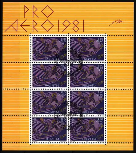 Schweiz 1196 gestempelt Ersttagsstempel / Kleinbogen #HR383