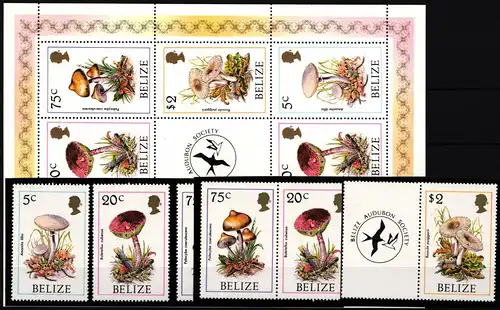 Belize 930-933 postfrisch Kleinbogen / Pilze #HQ401