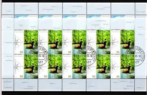 Bund Zehnerbögen 2481 und 2482 Ersttagsstempel WEIDEN #HP722