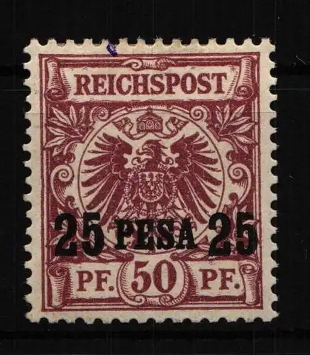 Deutsche Kolonien Deutsch-Ostafrika 5 mit Falz geprüft Pauligk BPP #HF857