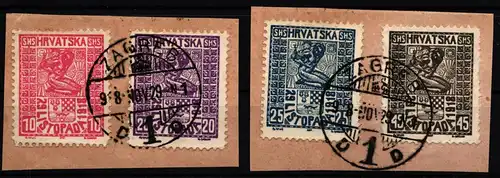 Jugoslawien 51-54 gestempelt auf Briefstück #HR329