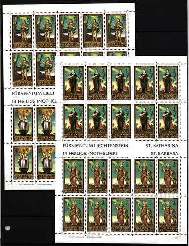 Liechtenstein 1370-1373 postfrisch Zusammendruckbogen mit Zwischensteg #HP865