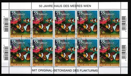 Österreich 2694 gestempelt Kleinbogen / Meer #HP878