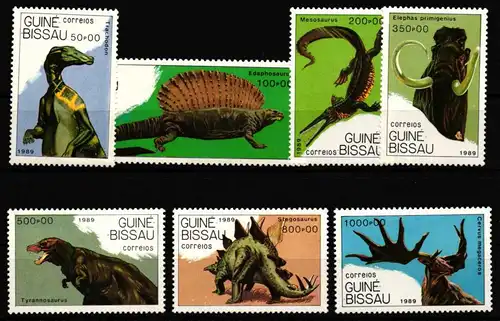 Guinea Bissau 1081-1087 postfrisch Prähistorische Tiere, Dinosaurier #HR159