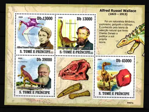 Sao Tome e Principe 4130-4133 postfrisch Prähistorische Tiere Dinosaurier #HR184