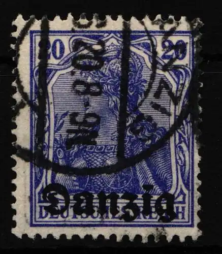 Danzig 4 gestempelt geprüft Infla Berlin #HW354