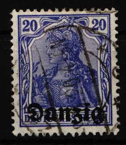 Danzig 4 gestempelt geprüft Infla Berlin #HW372