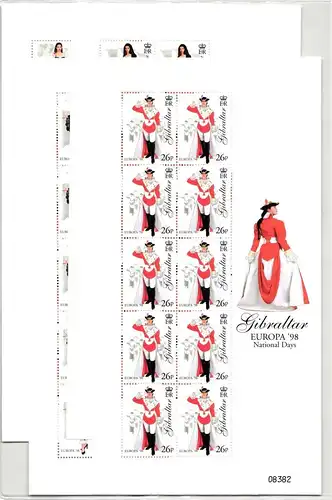 Gibraltar 834-837 postfrisch als Kleinbogensatz #HR231