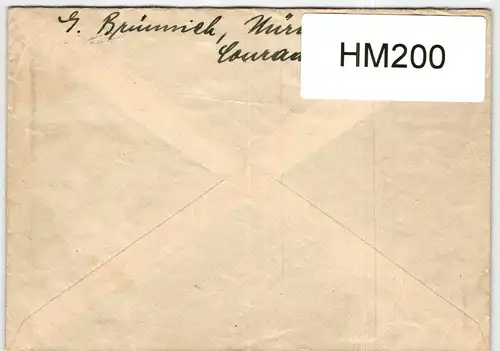 BRD 169 auf Brief als Mischfrankatur portogerecht #HM200