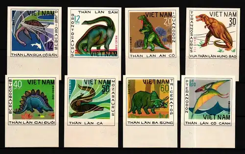 Vietnam 1007-1014 U postfrisch Prähistorische Tiere Dinosaurier #HR173