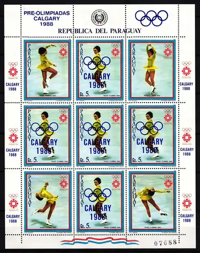 Paraguay 4001 postfrisch Kleinbogen / Olympische Spiele #HQ503