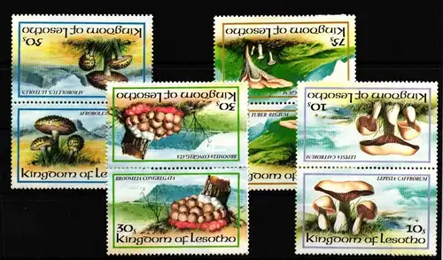 Lesotho 411-414 postfrisch Kehrdruckpaare / Pilze #HQ271