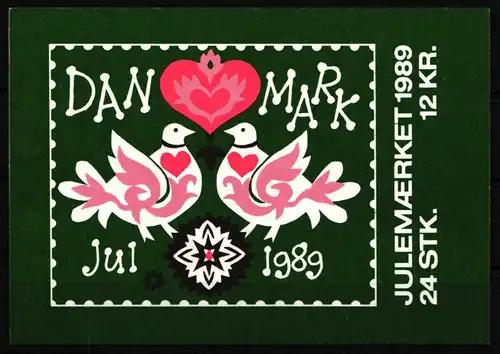 Dänemark aus Jahrgang 1989 postfrisch Grußmarken / Weihnachten #HP934