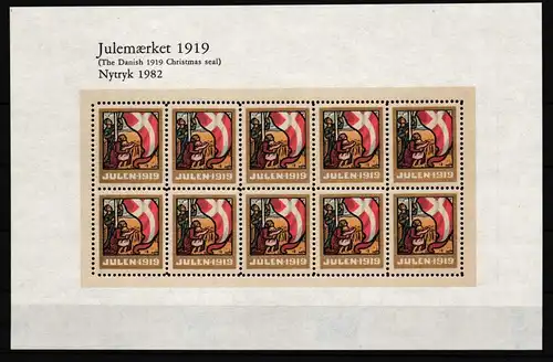 Dänemark aus Jahrgang 1982 postfrisch Kleinbogen aus Julemarken #HP961