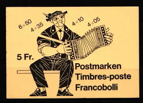 Schweiz MH 0-78 k postfrisch Markenheftchen #HC934