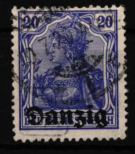 Danzig 4 gestempelt geprüft Infla Berlin #HW356