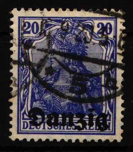 Danzig 4 gestempelt geprüft Infla Berlin #HW365