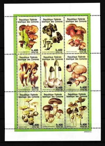 Komoren 1394-1401 postfrisch Kleinbogen / Pflanzen #HQ019