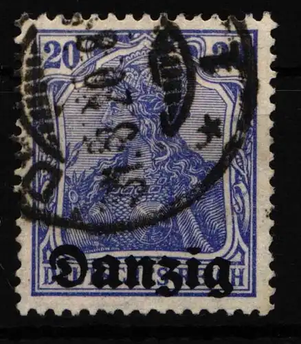 Danzig 4 gestempelt geprüft Infla Berlin #HW374