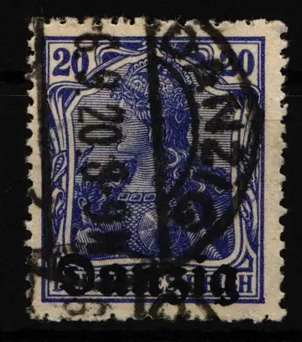 Danzig 4 gestempelt geprüft Infla Berlin #HW384