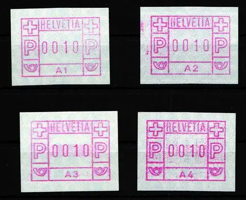 Schweiz 1 A1- 1 A4 postfrisch #HM089