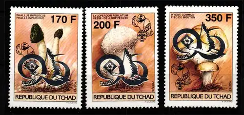 Tschad 1266-1268 postfrisch Pilze #HQ151