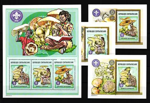 Zentralafrikanische Republik 2874-2876 und EBs postfrisch Kleinbogen #HQ057