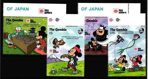 Gambia 1186 und 1187 und 1190 und 1193 postfrisch Disney #HQ170